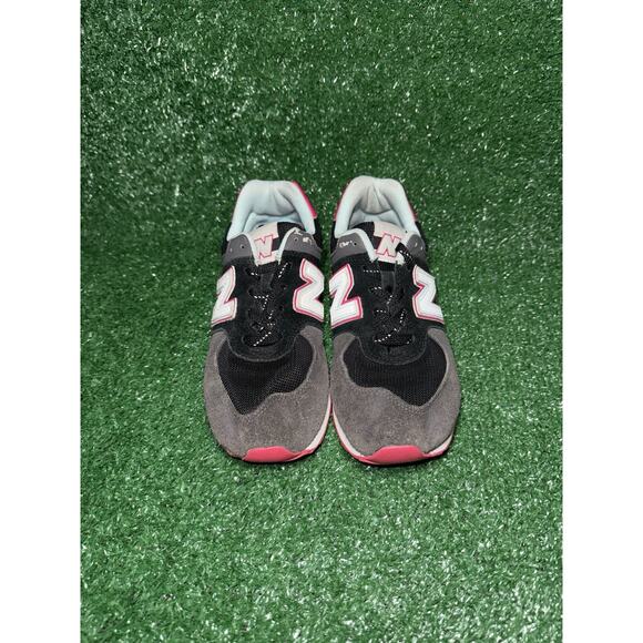 New Balance 574 Black Pink Sneakers Running Shoes Boys Girls Kids Size 4Y‎ - Picture 6 of 9